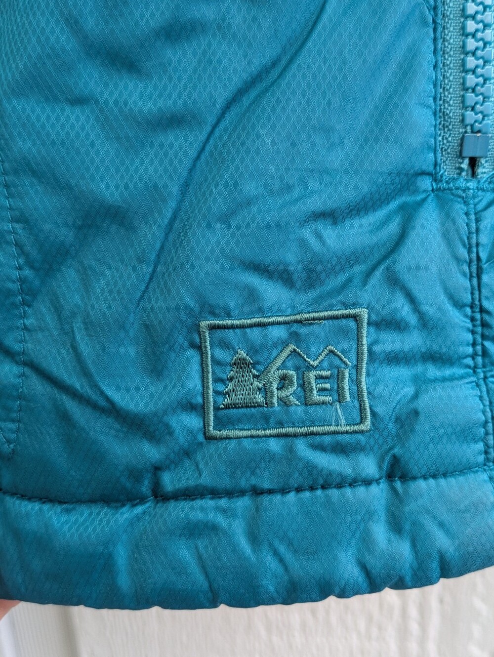 REI Teal Blue Puffer Zip Sleeve Polyester Fill Jacket - Picture 7 of 10